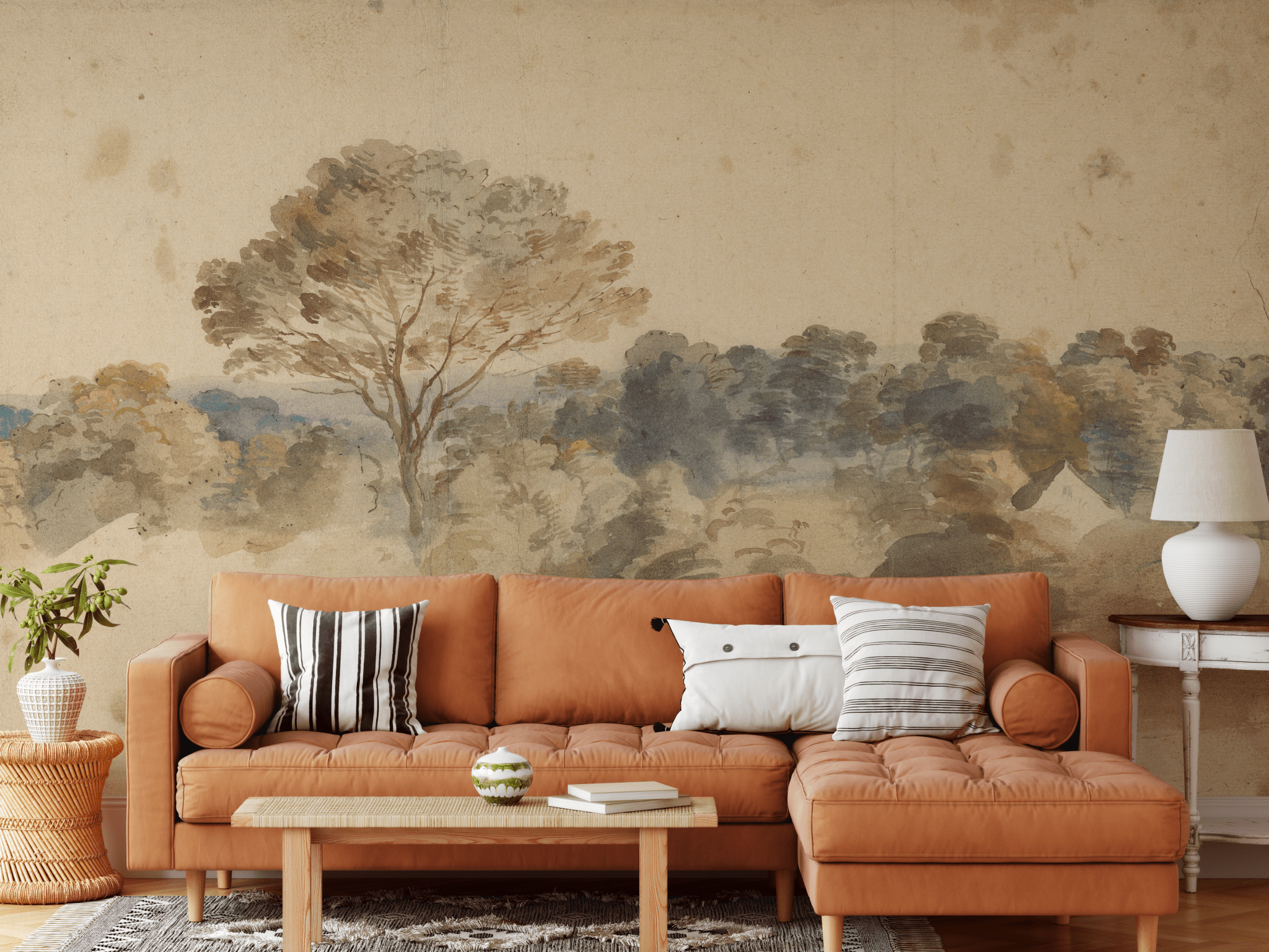 Vintage Landscape Wall Mural
