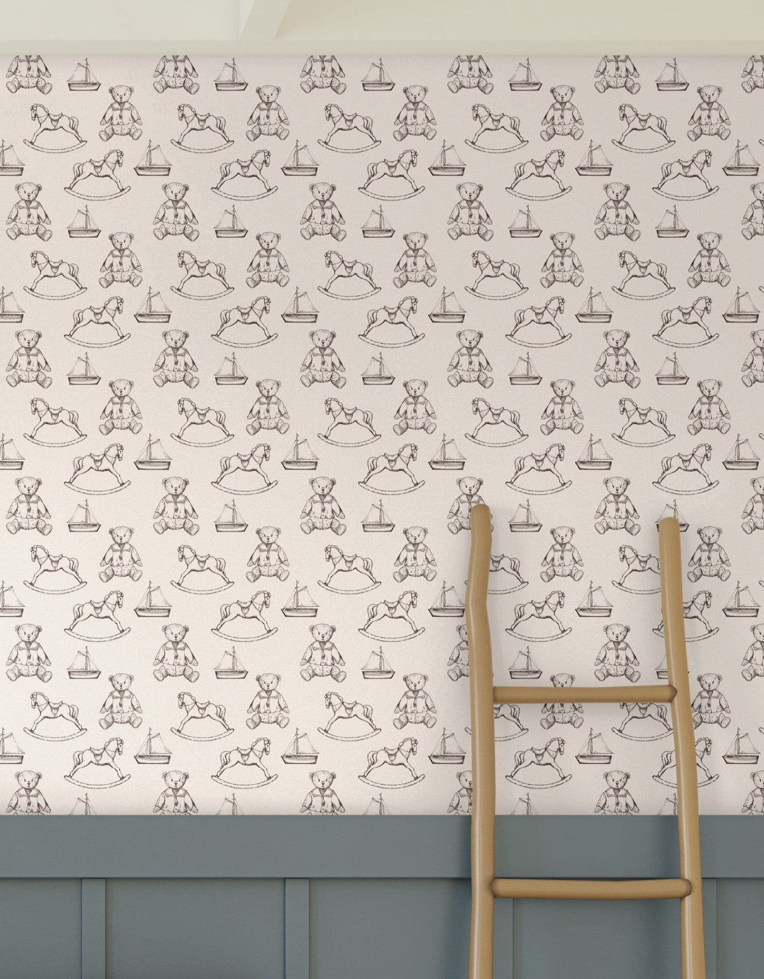 Vintage Nursery Wallpaper - CLEARANCE 5 Sheets 24" w x 48" h