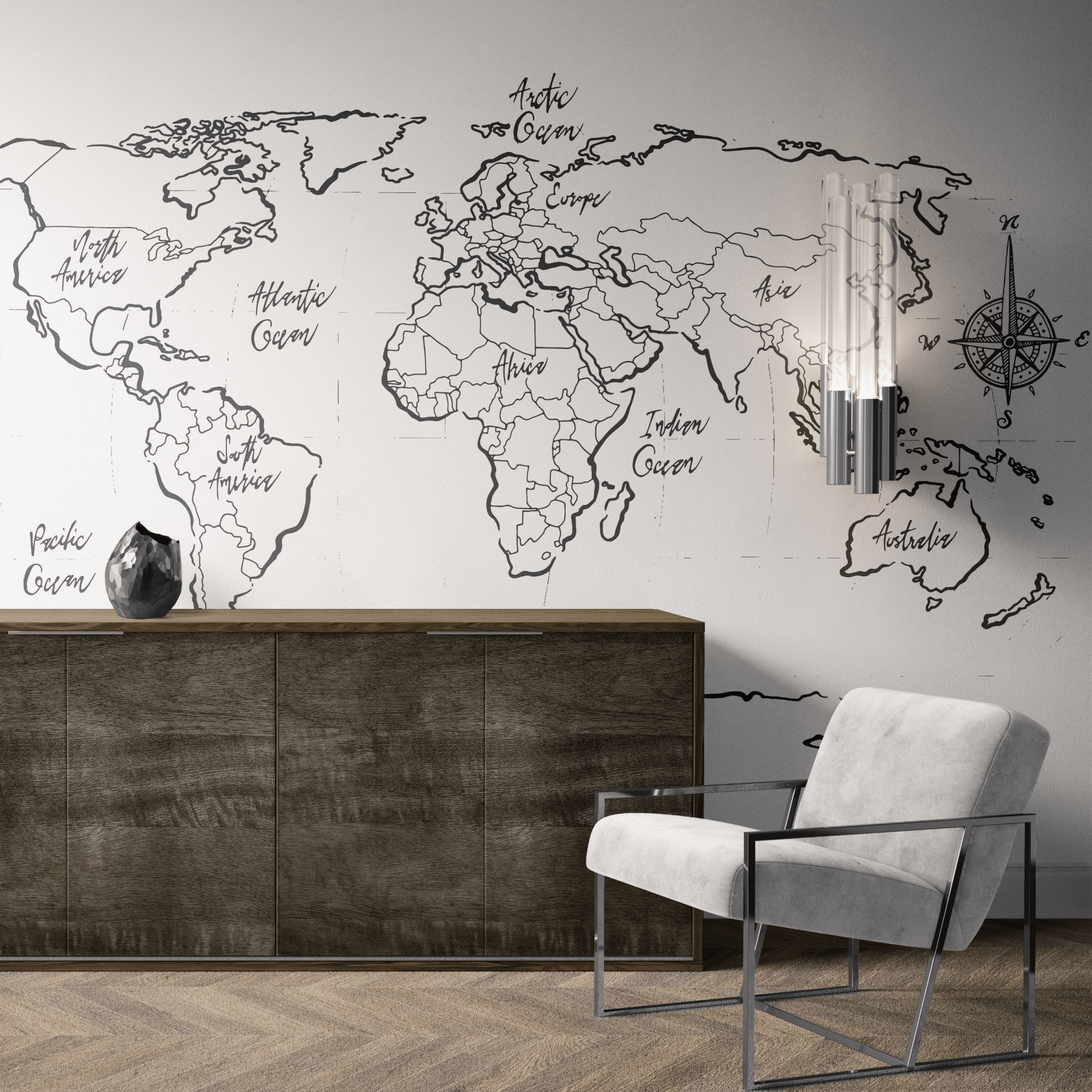 Voyager Map Wall Mural