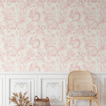 Animal woodland wallpaper, removable, peel and stick, textured wallpaper