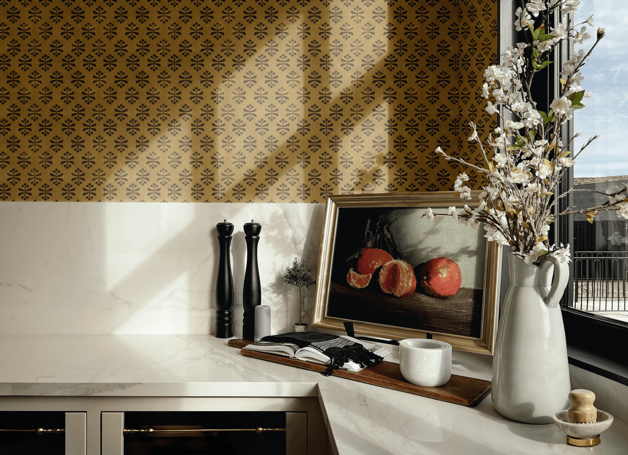 vintage luxury wallpaper for kitchen, peel and stick removable and self-adhesive. best wallpaper