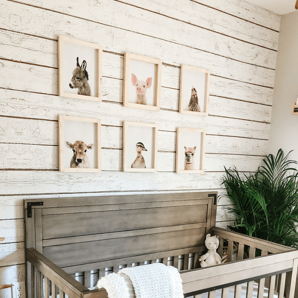 Barn wood wallpaper rustic nursery baby boy