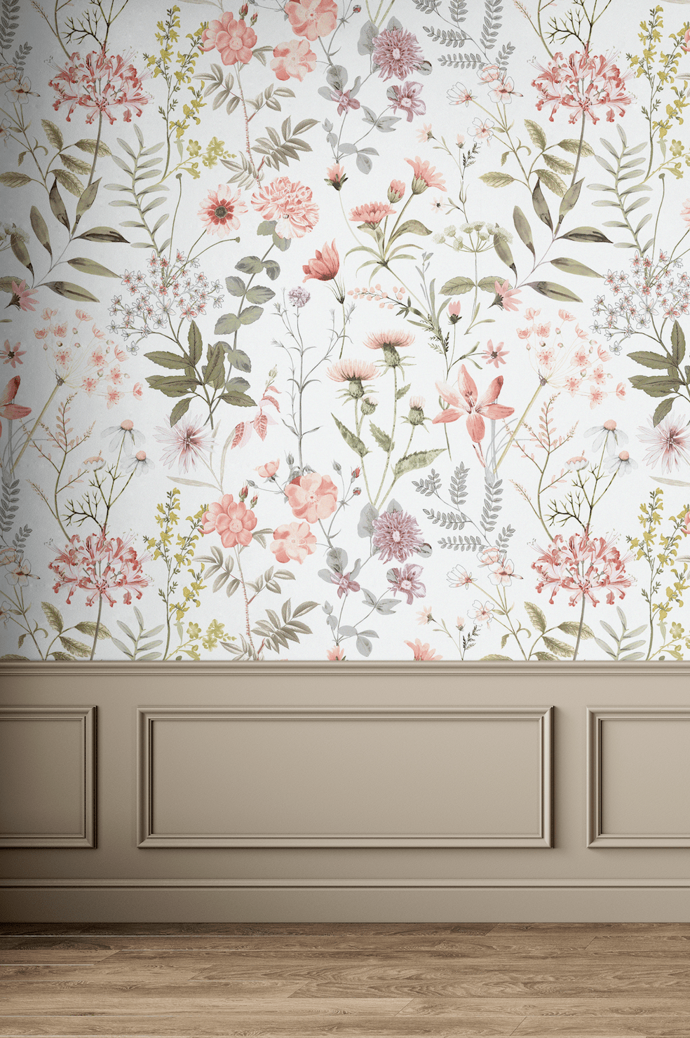 big floral wallpaper, pink wallpaper, nature wallpaper