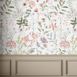 big floral wallpaper, pink wallpaper, nature wallpaper