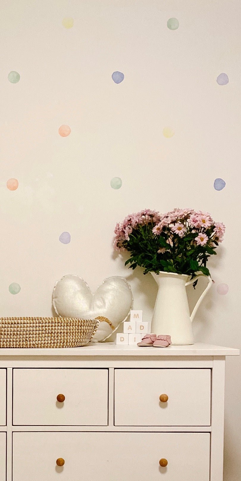 Candy Store Watercolor Wall Dots, Kids Wall Decals, Rocky Mountain Decals