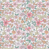 Sample of floral pink peel and stick wallpaper removable, flowery wallpaper, wallpaper nursery