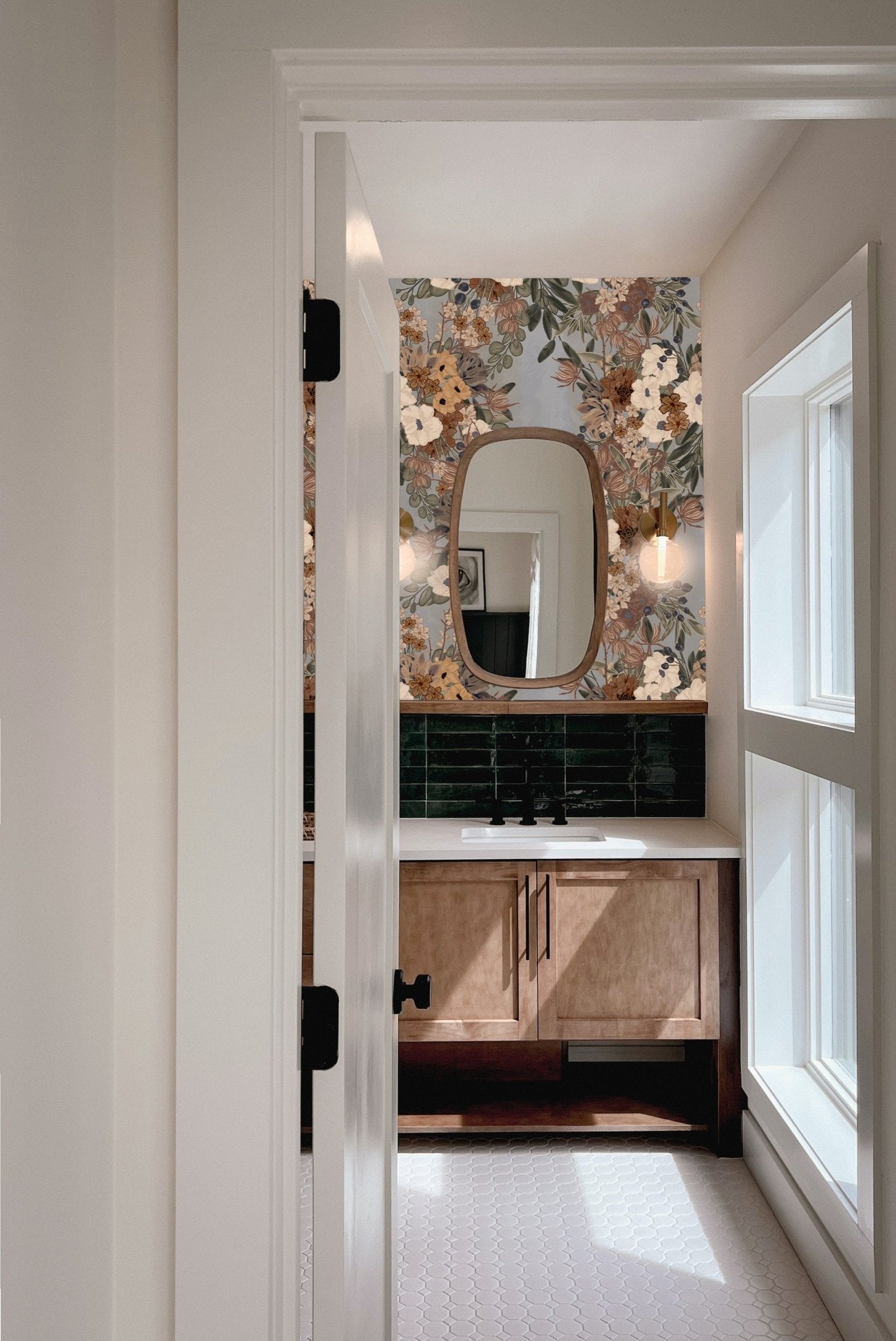 classic wallpaper peel and stick for bathroom, removable and self-adhesive wall paper