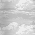 Sample of Grey Cloudy Skies Peel and Stick Removable Wallpaper