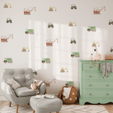 Construction Watercolor Wall Stickers