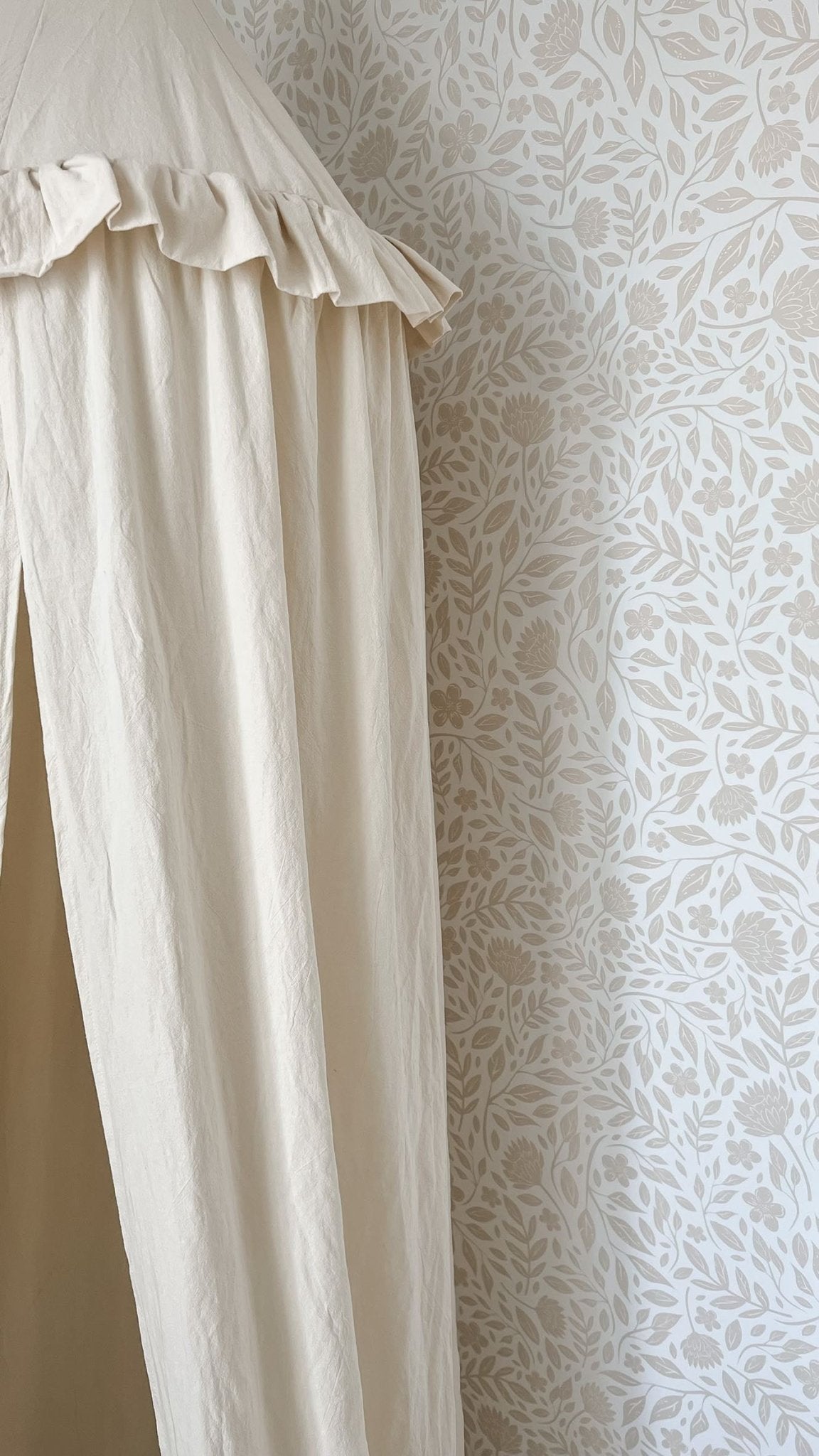 Cream Blossom Peel and Stick Wallpaper