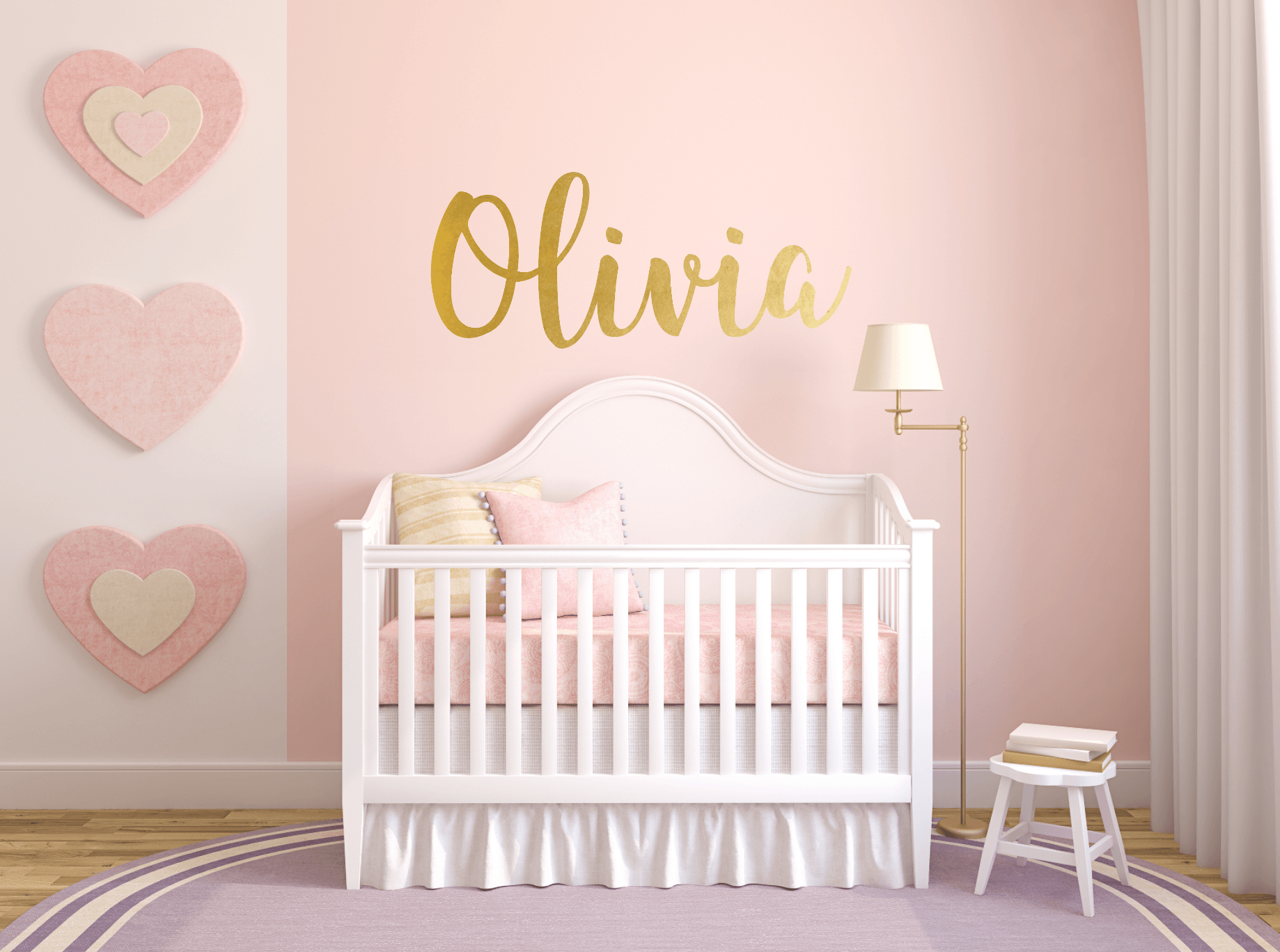 Personalized Childrens Wall Decal - Girls Name Wall Decal - Nursery Wall Decal - Personalized Name Decal - Vinyl Wall Decal