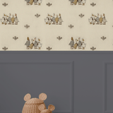 classic cute wallpaper with ducks for kids room decor, peel and stick