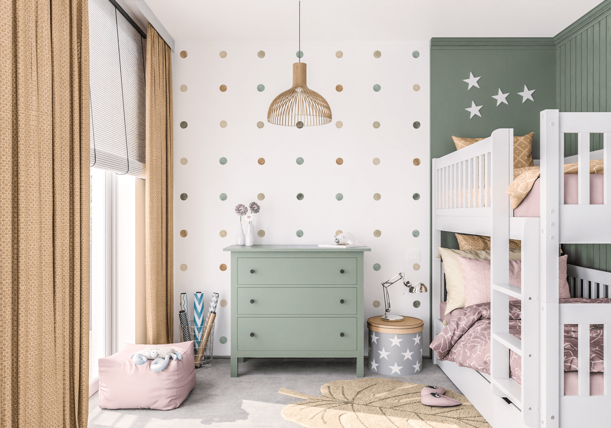 Earth Watercolor Wall Dots