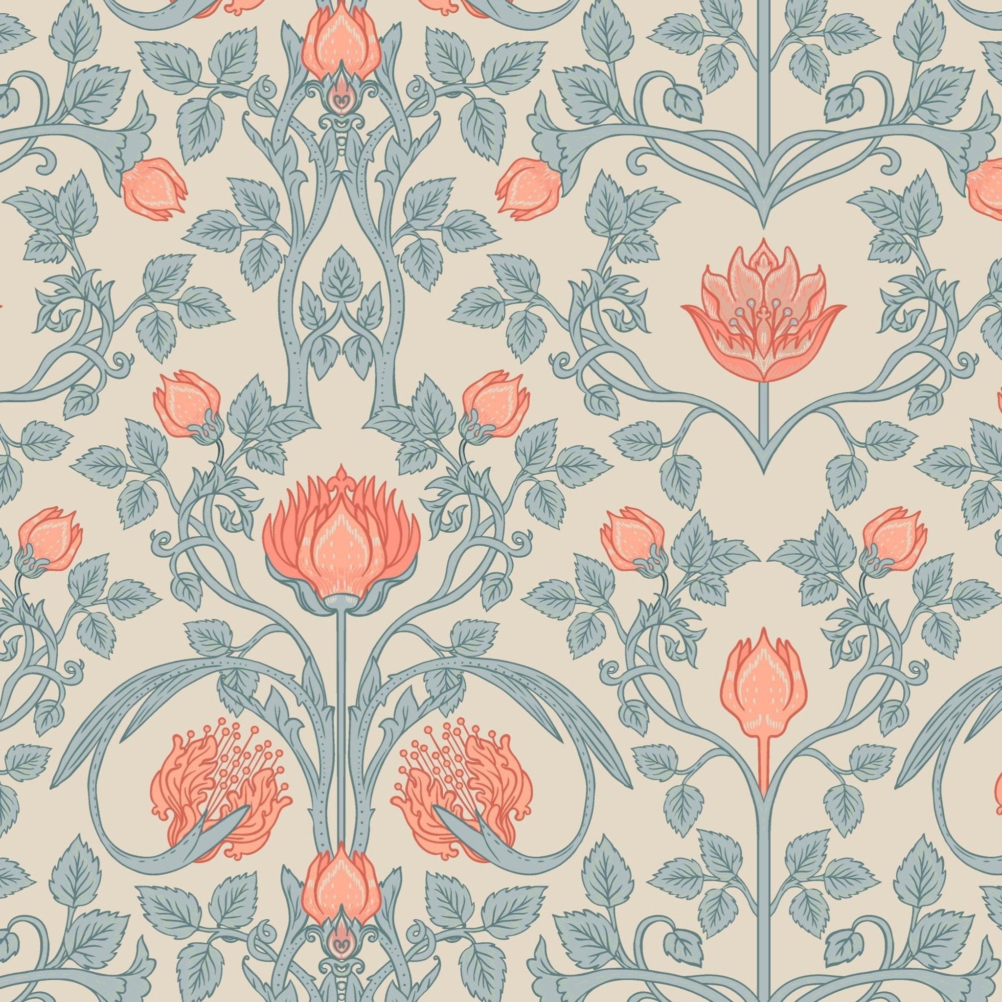 Enchanted Flowers Peel and Stick removable wallpaper self adhesive sample