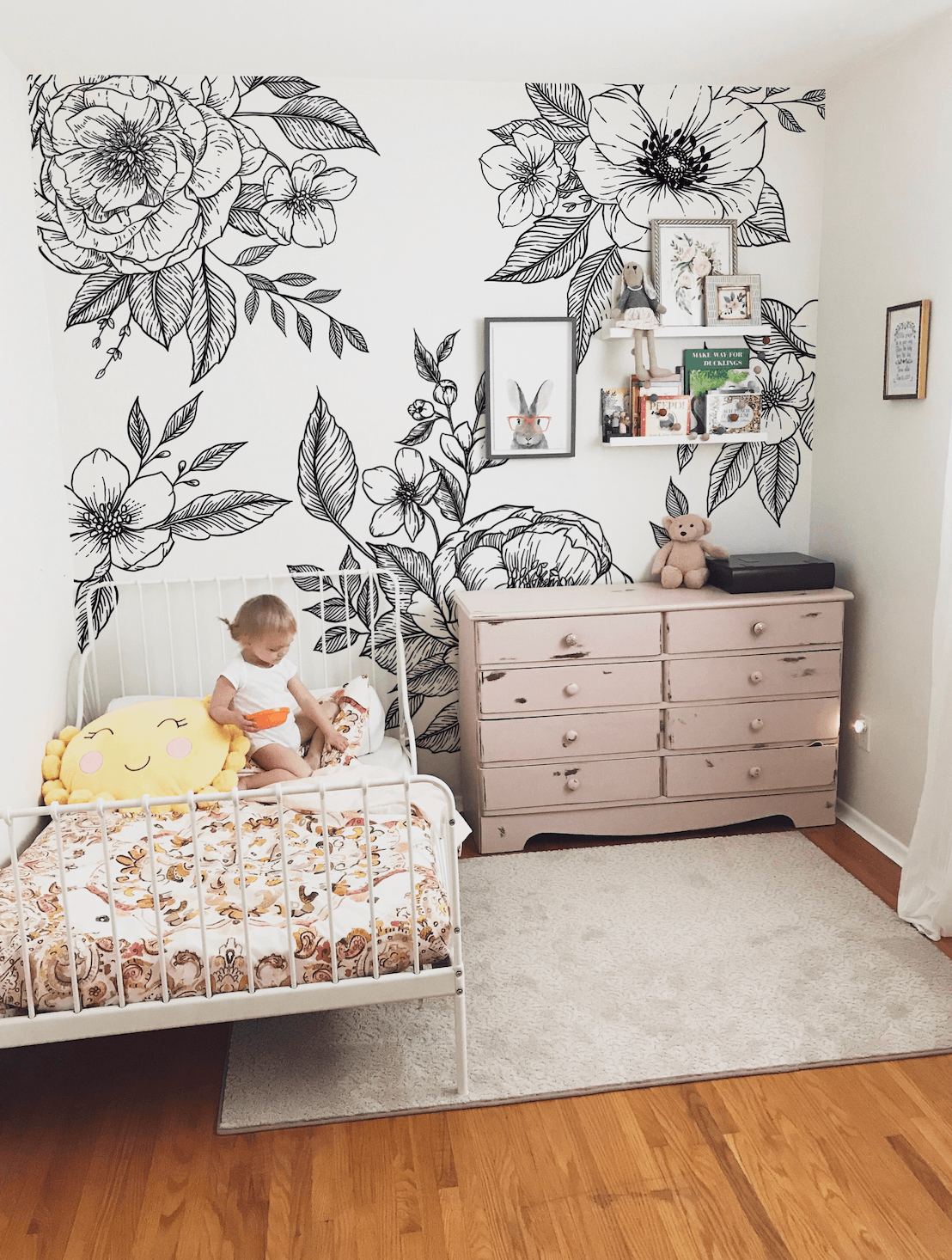 floral wall mural