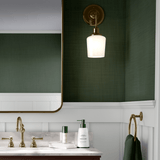 Forest Green peel and stick grasscloth wallpaper for walls, peel and stick and removable, wallpaper for bathrooms