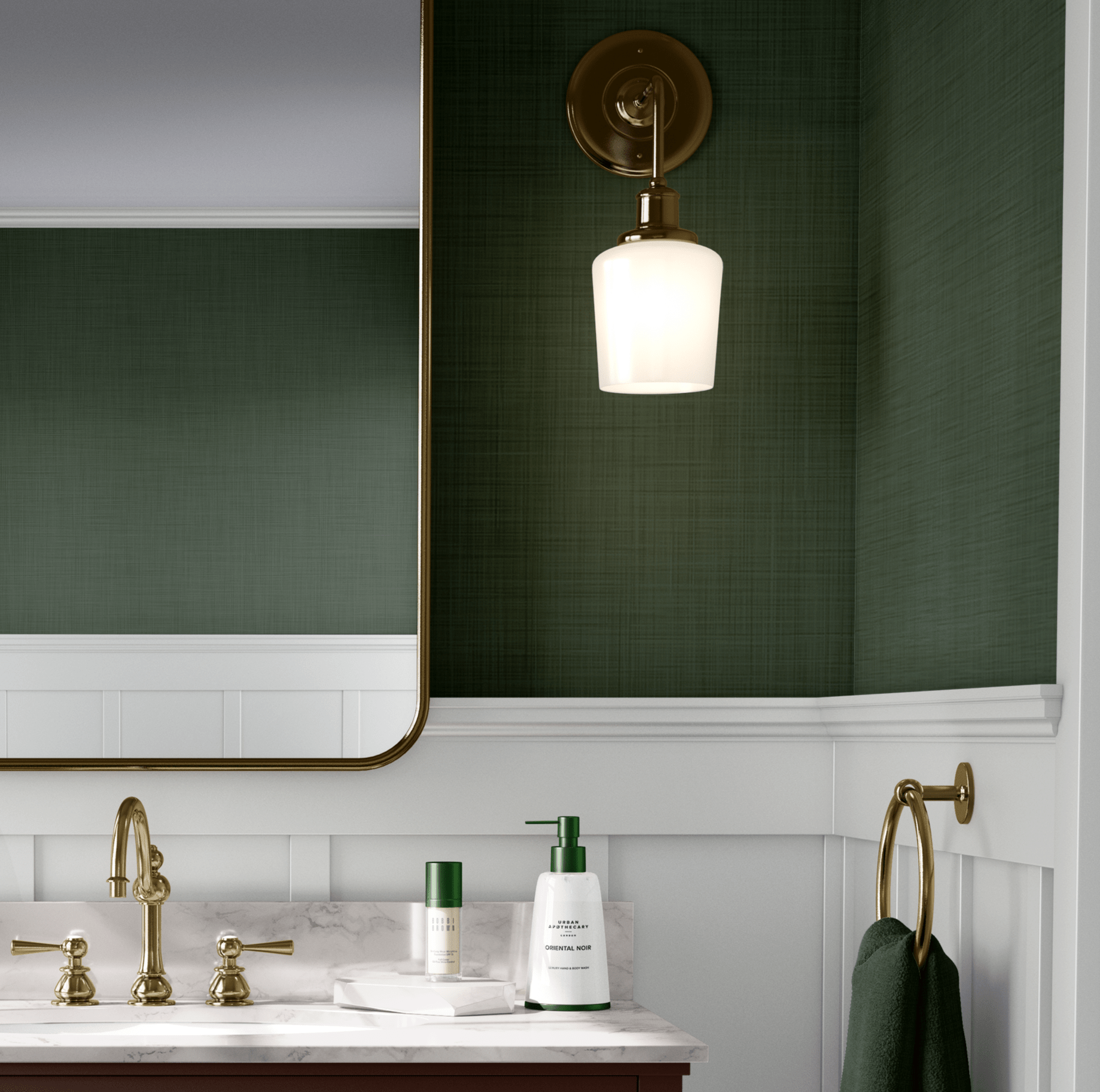 Forest Green peel and stick grasscloth wallpaper for walls, peel and stick and removable, wallpaper for bathrooms