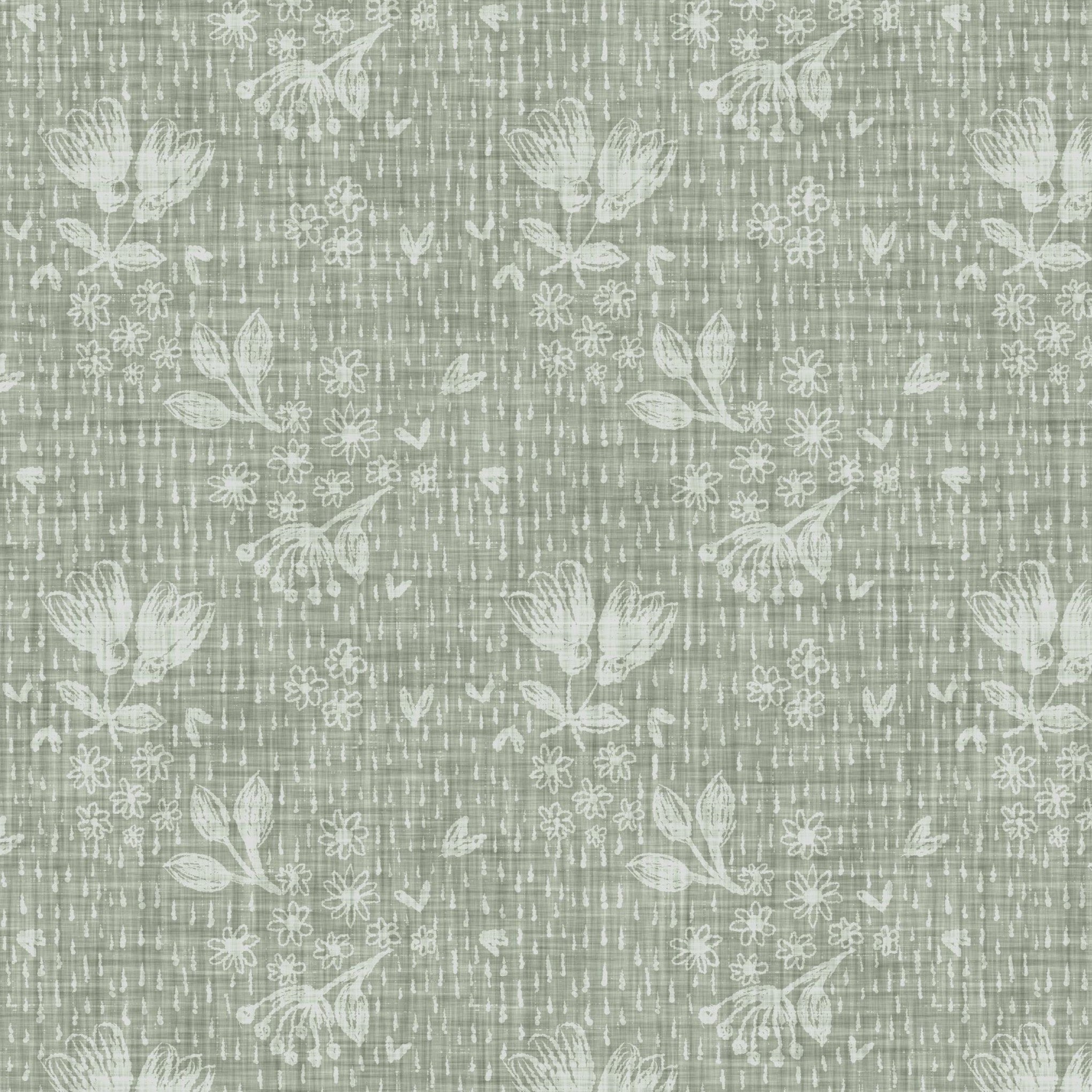 Textured Green peel and stick wallpaper sample