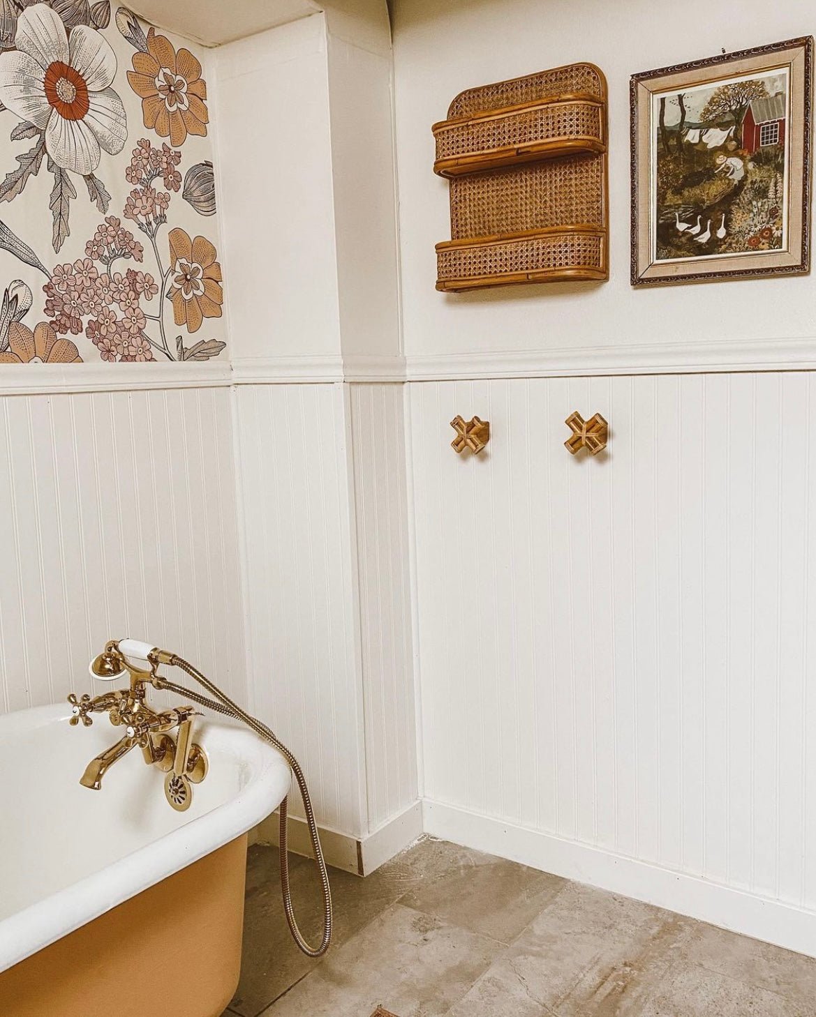 Peel and stick. Peel and stick wallpaper. Removable wallpaper. Floral Wallpaper. Boho Decor. Nursery Decor. Baby Wallpaper