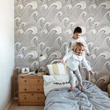 The Great Wave Wallpaper, Chinese Wave Wallpaper, Classic Wallpaper, Retro Wallpaper, Vintage Wallpaper, Removable Wallpaper