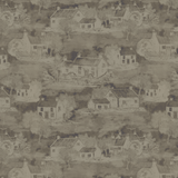 Seamless pattern of a neutral countryside home wallpaper sample, perfect for various interior styles.