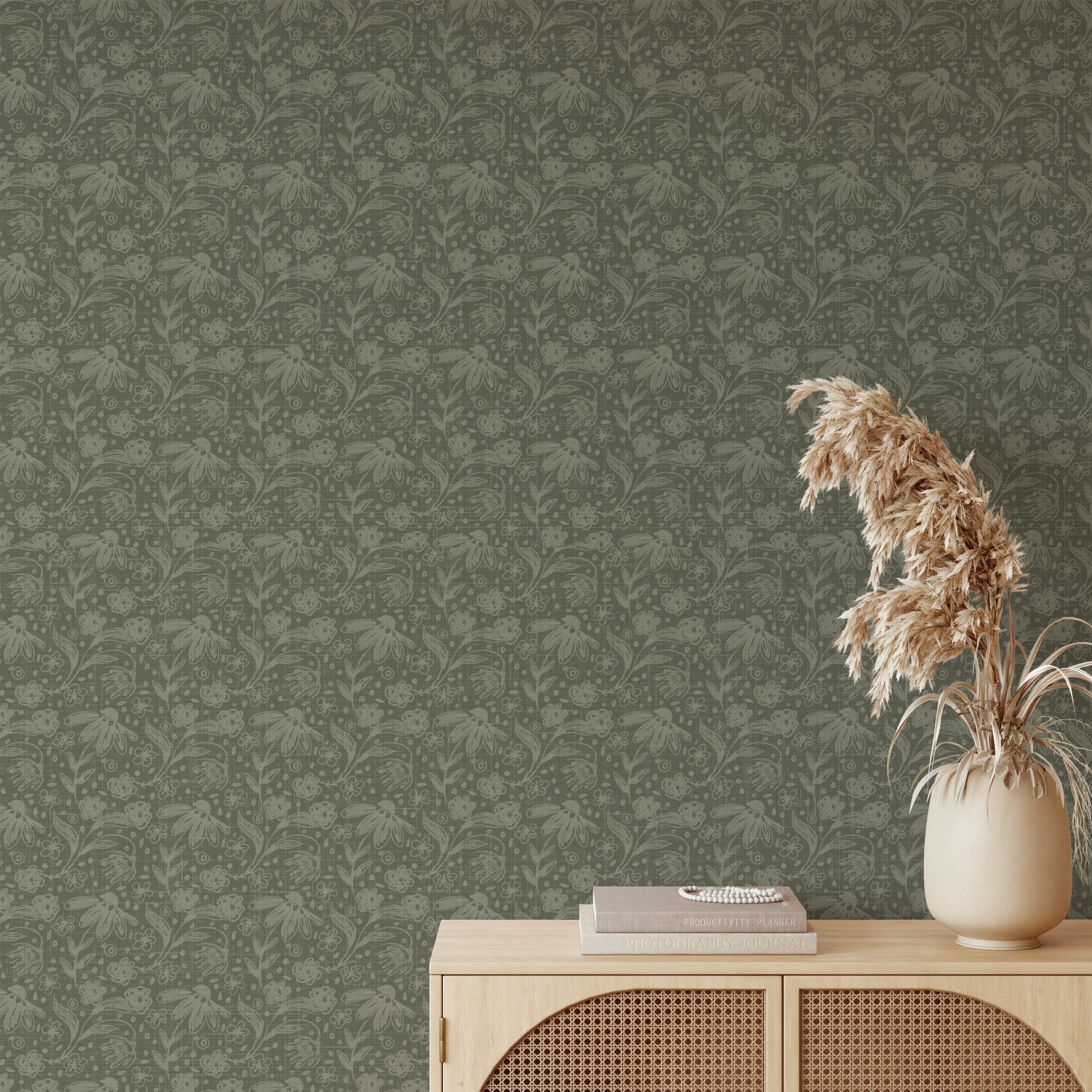Lichen Green Peel and Stick Removable Wallpapers