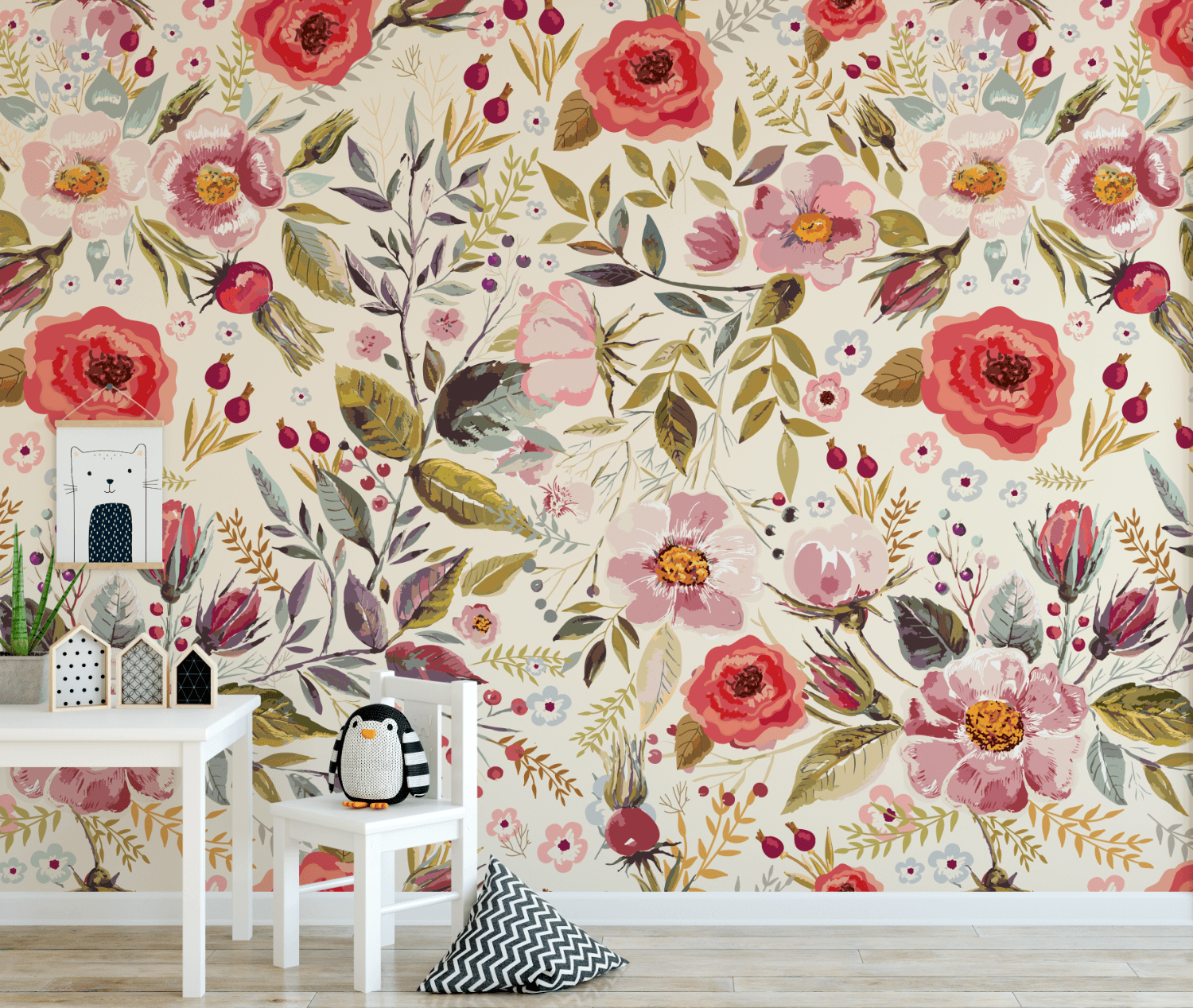 removable wallpaper for kids rooms large scale floral wallpaper