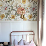 Peel and stick wallpaper. Removable Wallpaper. nursery wall decor. Nursery wallpaper. wallpaper. Madelyn Wallpaper Floral