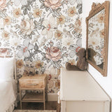 Peel and Stick. Wallpaper. Removable Wallpaper. Wall paper. Flower Wallpaper. Peel and stick Wallpaper. Girls Wallpaper