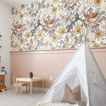 Peel and stick. Peel and stick wallpaper. Removable wallpaper. Dreaming in Pastels Wallpaper. Floral Wallpaper. Nursery Decor
