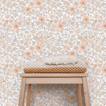 floral removable wallpaper, floral wallpaper, floral removable decals, flowery wallpaper, cute wallpaper