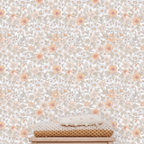 floral removable wallpaper, floral wallpaper, floral removable decals, floral wall decals, floral wall decal, wall mural peel stick, wallpaper nursery