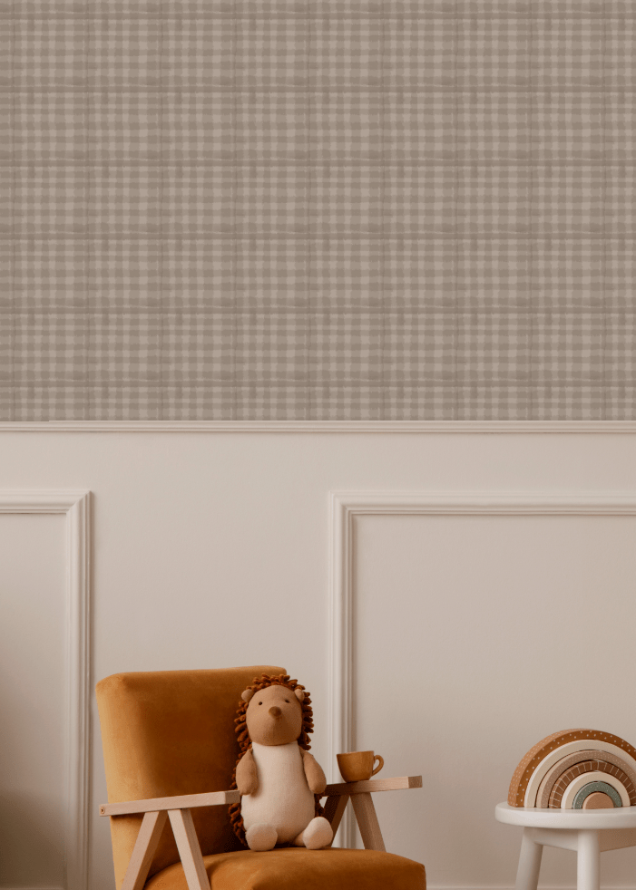 plaid wallpaper for kids room