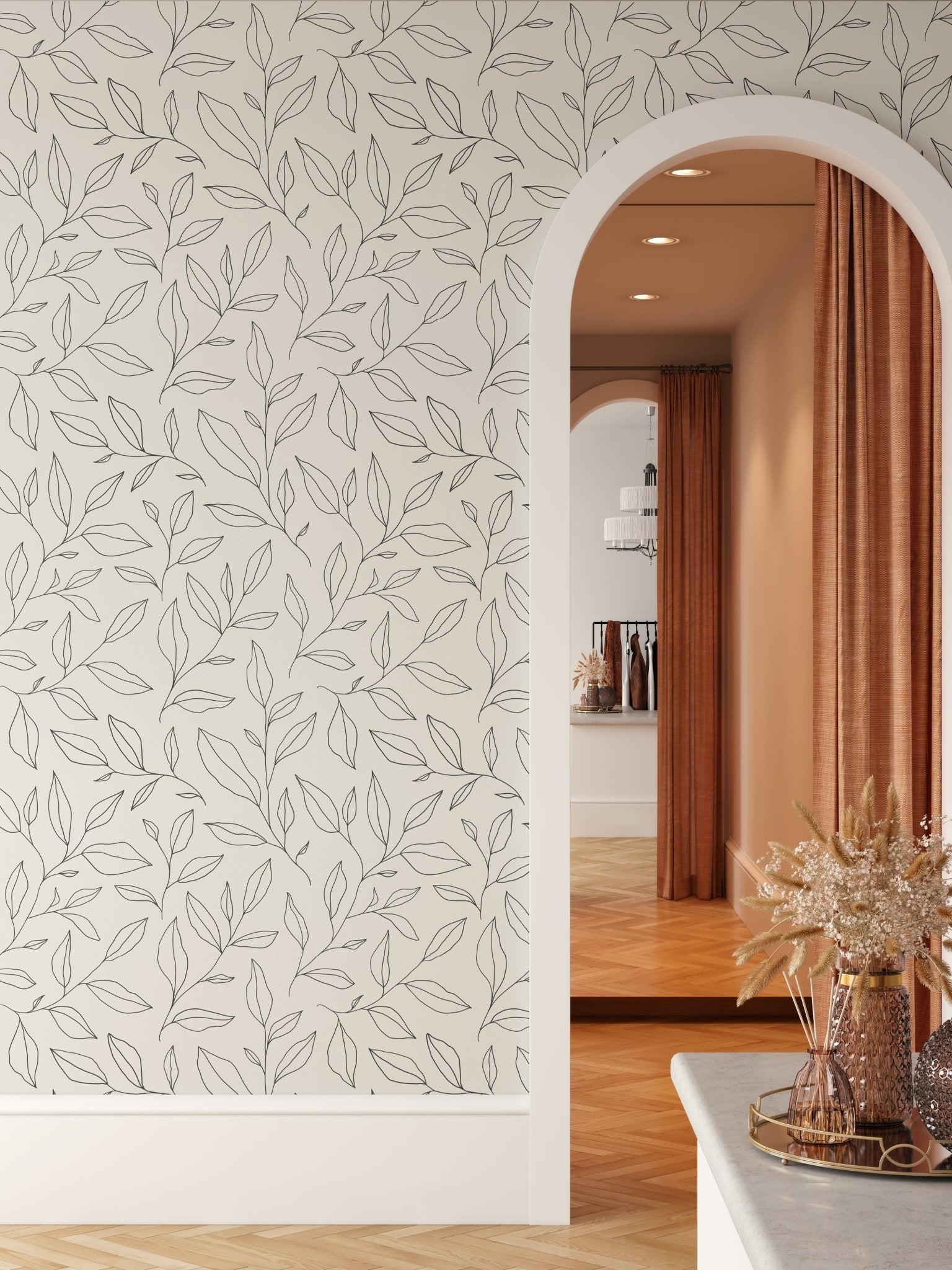 Minimal Floral Peel and Stick Wallpaper for Walls, Peel and Stick Removable Wallpaper, Peel and Stick Wall paper, Peel and stick Wallpapers, Peony Wallpaper