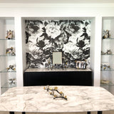 black wallpaper, peel and stick