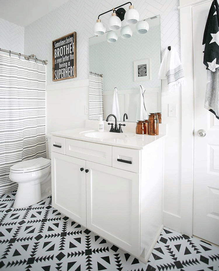 peel and stick wallpaper, bathroom wallpaper