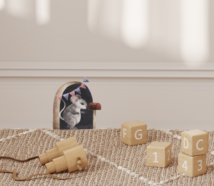 Mouse in a Hole Wall Sticker