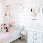 pink buffalo check wallpaper, removable peel and stick wallpaper, wall paper, wall paper peel and stick, pink peel and stick wallpaper