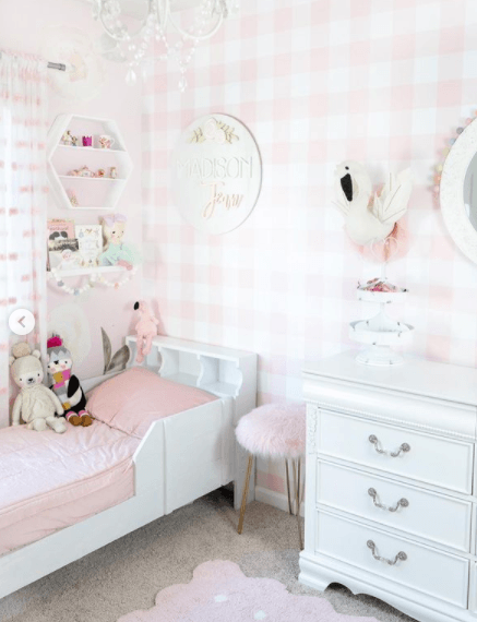 pink buffalo check wallpaper, removable peel and stick wallpaper, wall paper, wall paper peel and stick, pink peel and stick wallpaper
