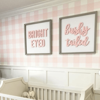 Bright Pink Gingham Fabric, Wallpaper and Home Decor