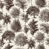 Powder Pink Forest Trees Toile Peel and Stick Wallpaper