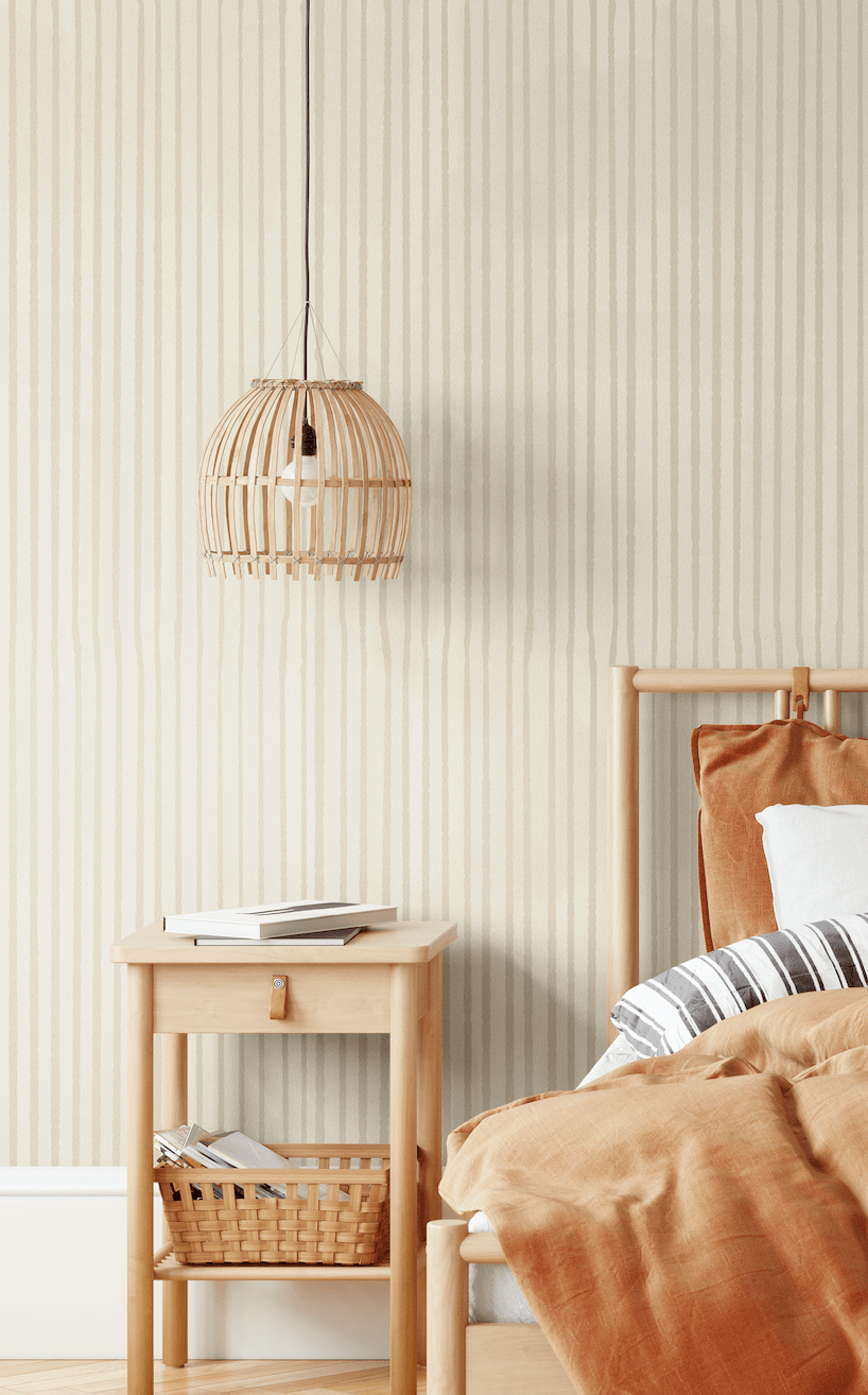 wallpaper for bedroom walls with stripe