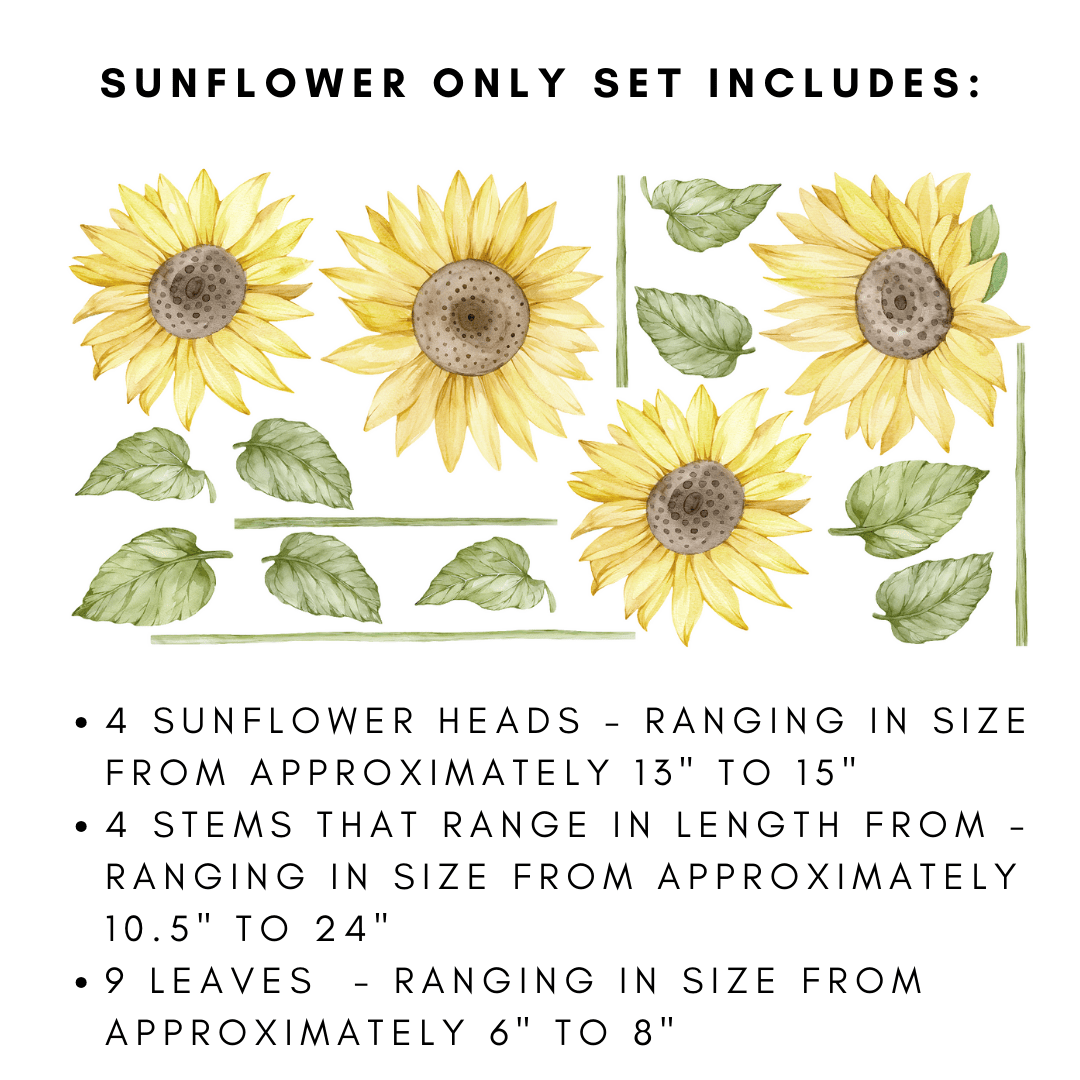 Sunflower and Butterfly Wall Stickers