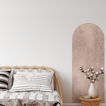 Pink Textured skinny wall arch decal peel and stick for home decor