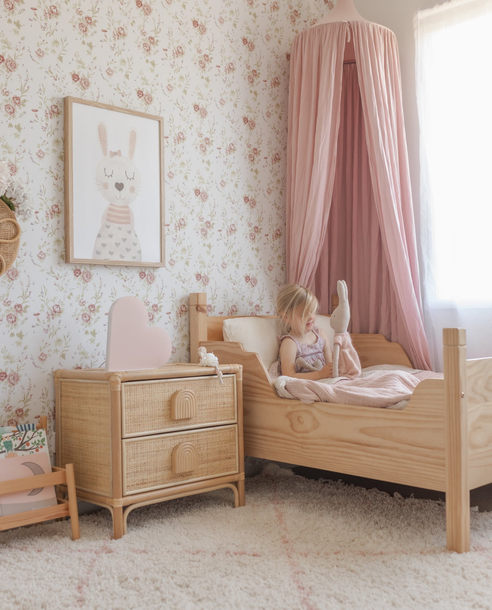 pink wallpaper peel and stick vintage roses