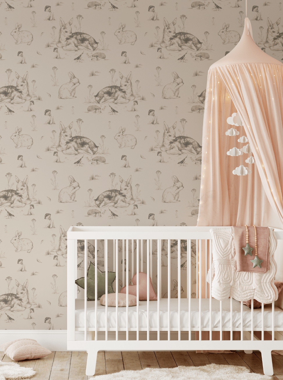 Meadow Wallpaper. Peel and Stick. Wallpaper Vintage. Removable peel and stick wallpaper for walls