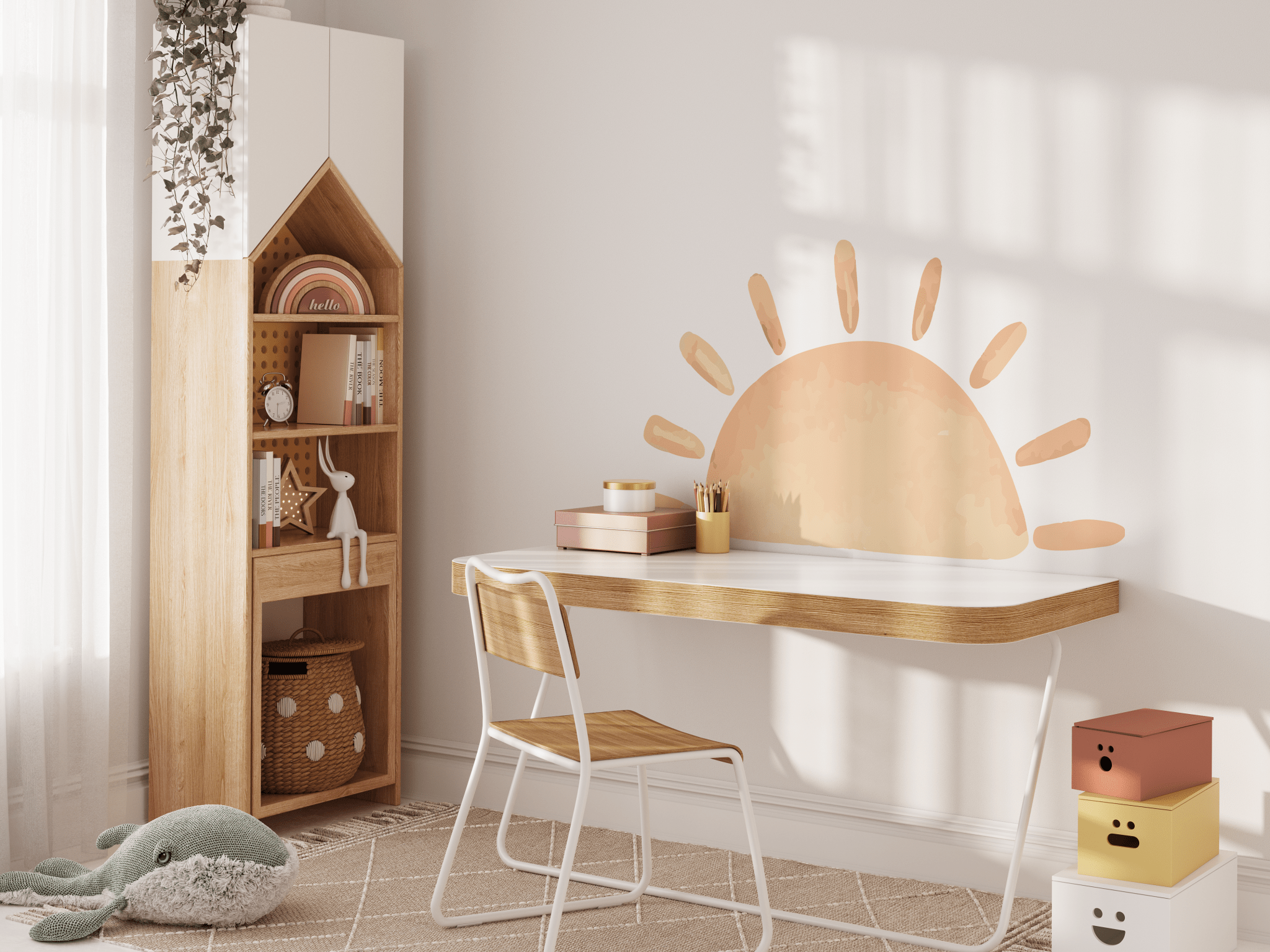 Watercolor Sun Wall Sticker