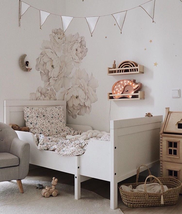 White Peony Wall Art, Peony Wall Art, Nursery Wall Art, Nursery Wall Decor