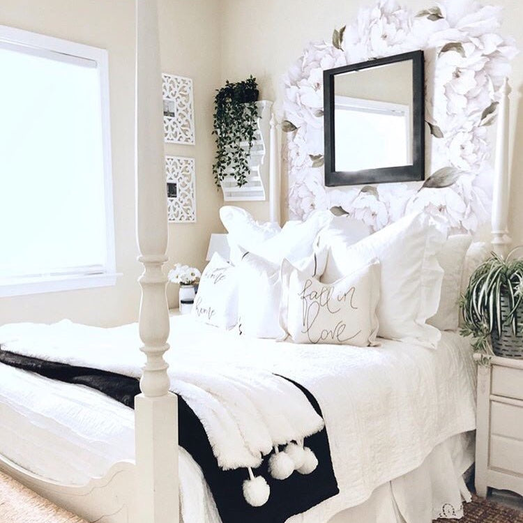 peony wall decal, peony wall stickers, flower wall decal, floral wall decal, watercolor peony wall art, peonies wall decals