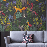 , Woodland Friends Peel and Stick Wallpaper, Removable Wallpaper, Rocky Mountain Decals